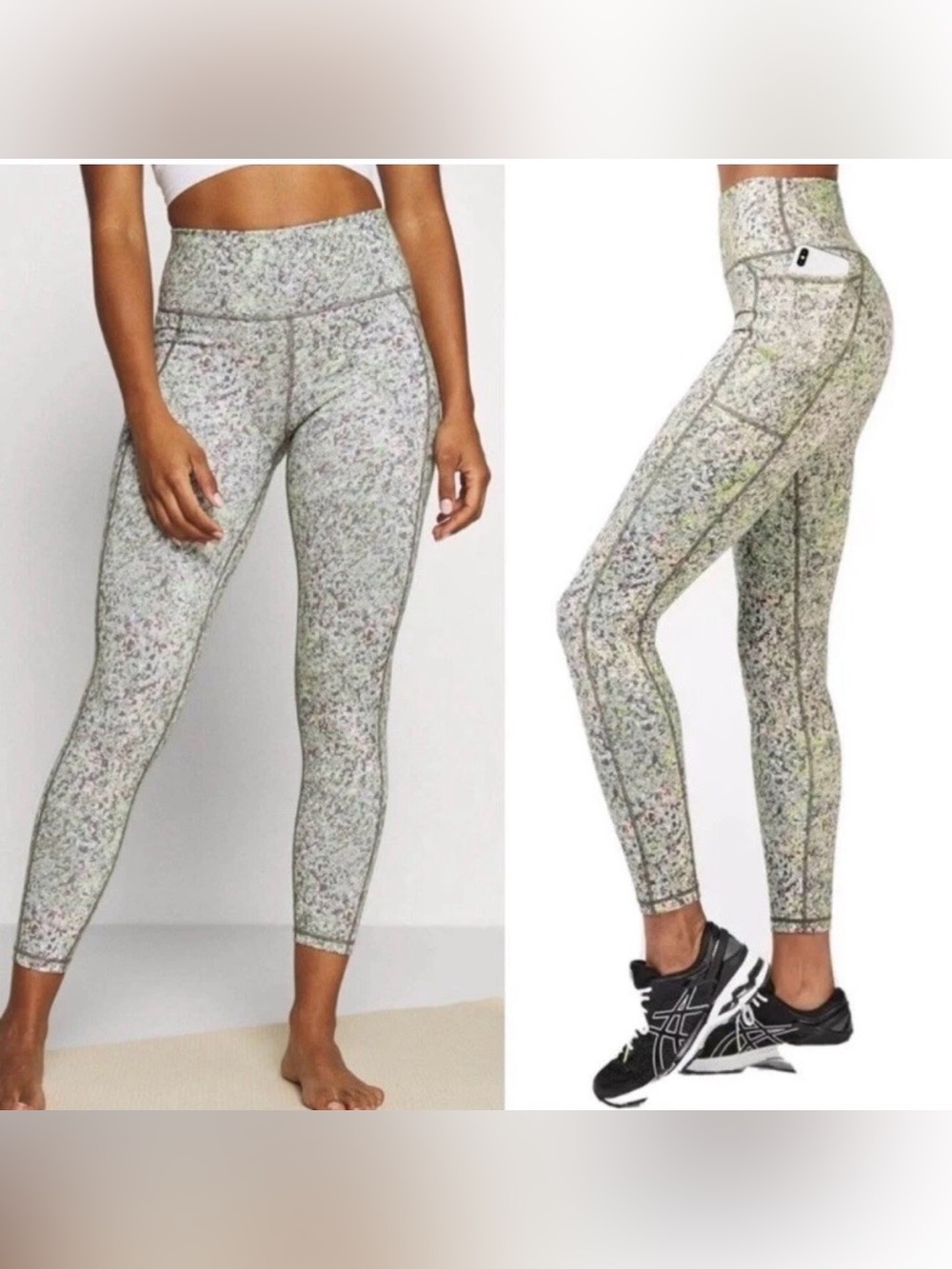NWOT Sweaty Betty The Super Sculpt 7/8 Length Leggings Green Alert Pebble XS